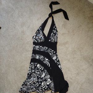 Black & White Halter Dress
